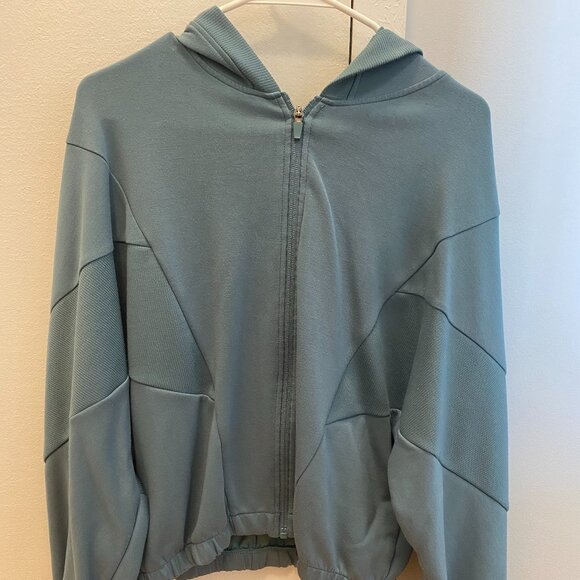 Sincerely Jules Turquoise Zip Up Medium Sweatshirt - Picture 3 of 4